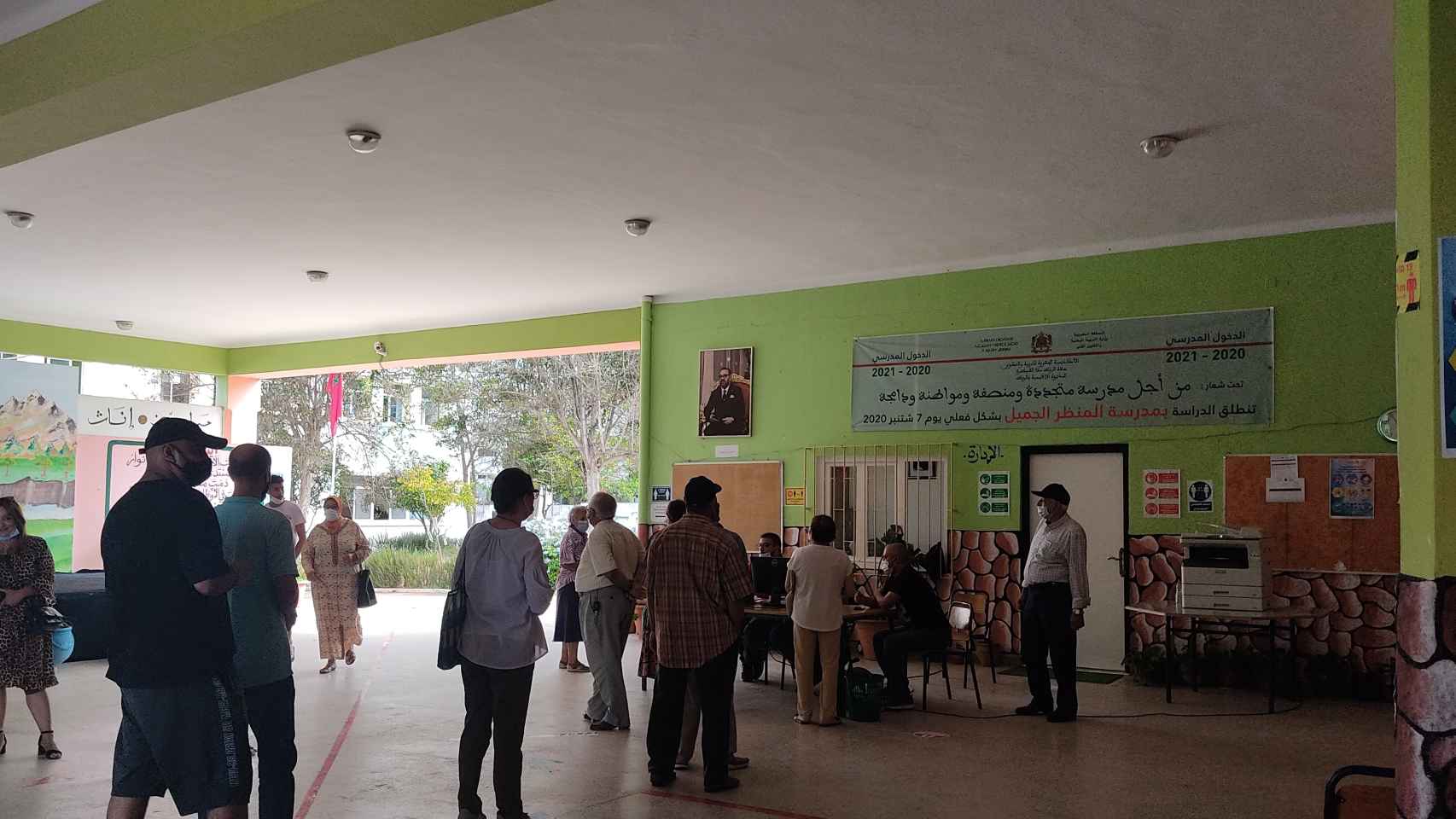 Jornada electoral en un colegio de Marruecos.