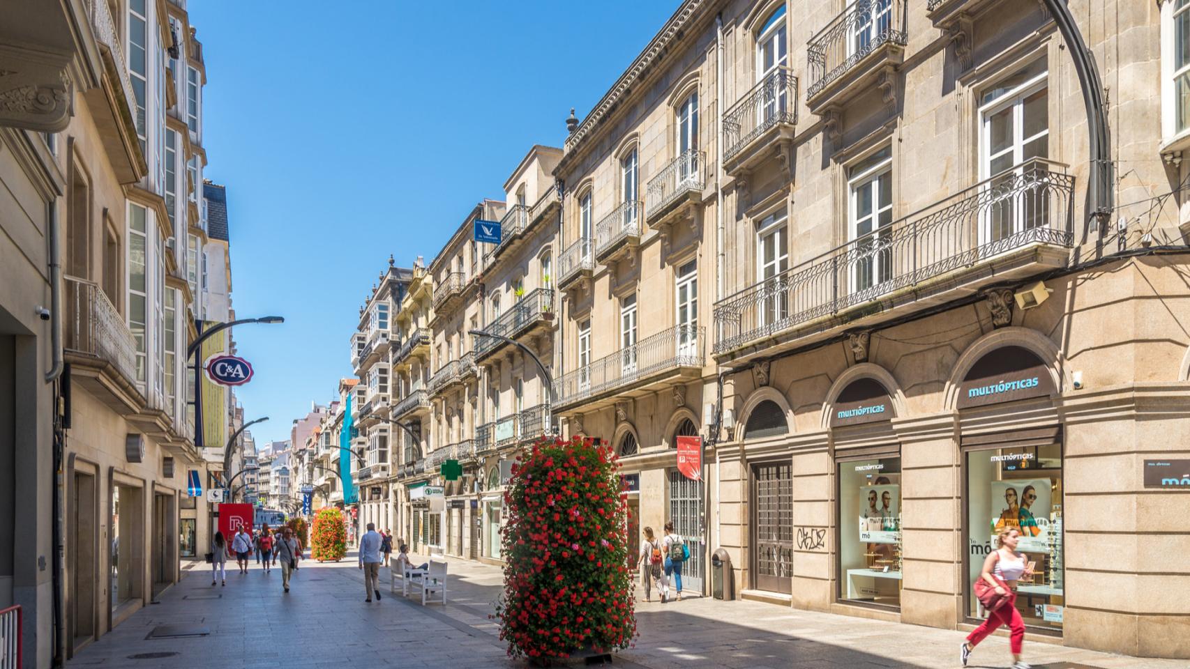 Calle Príncipe en Vigo.
