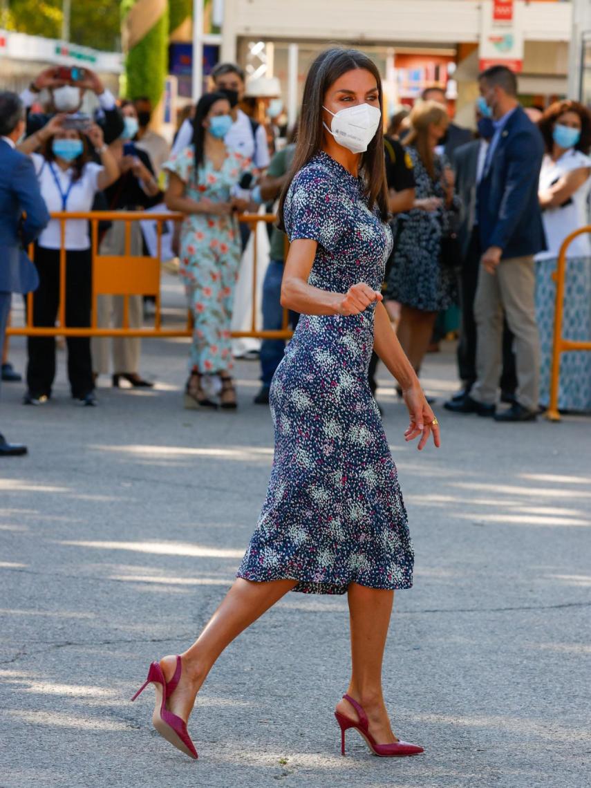 Letizia con un diseño de Hugo Boss.