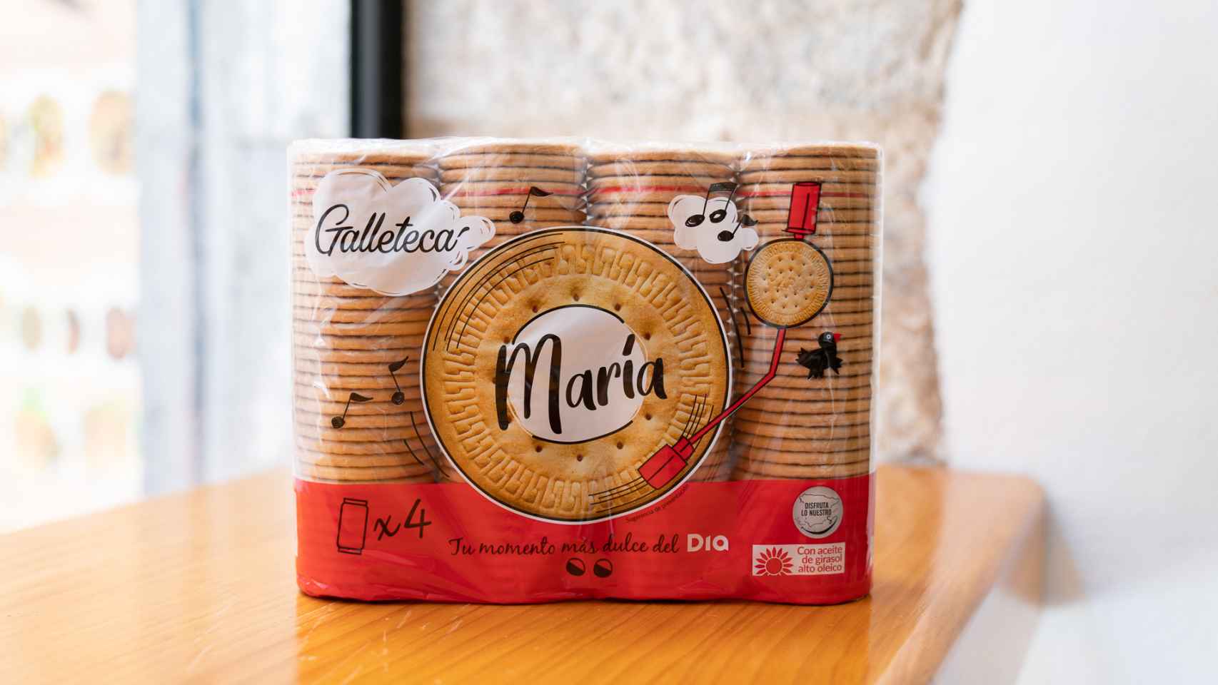 El paquete de galletas María de Dia.