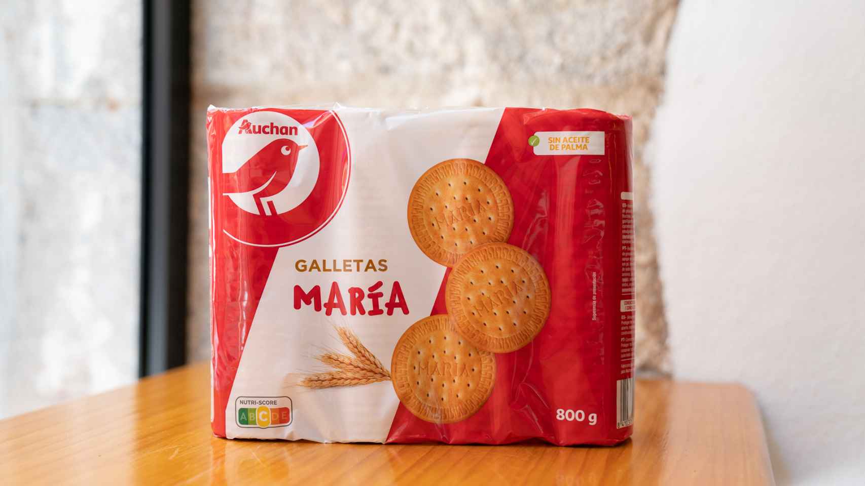El paquete de galleta María de Auchan, la marca blanca de Alcampo.