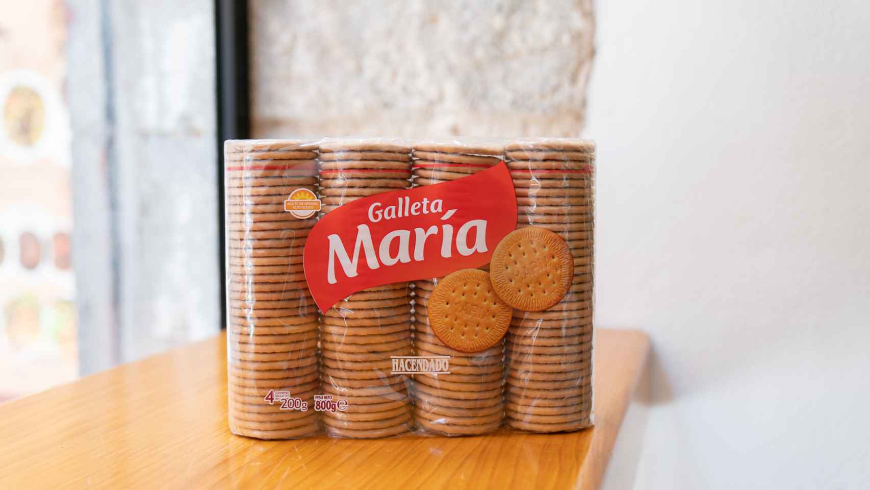 El paquete de galletas María de Hacendado, la marca blanca de Mercadona.
