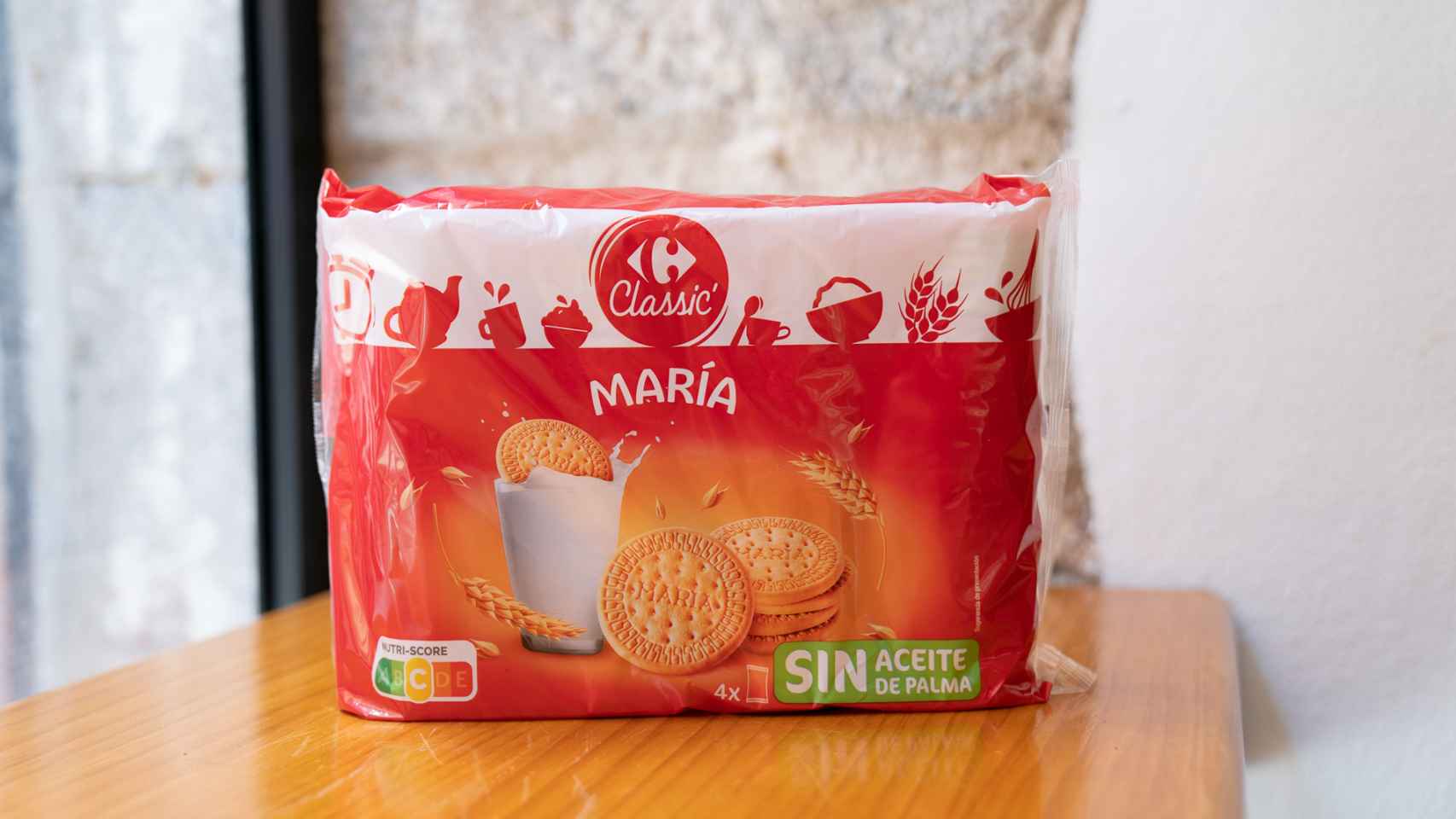 El paquete de galletas María de Carrefour.