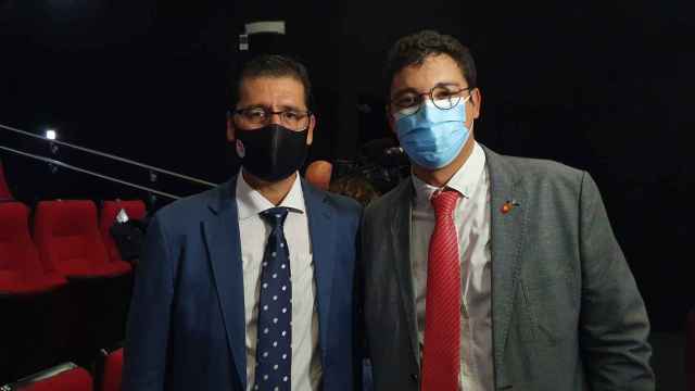José Manuel Caballero (i) y Eulalio Díaz-Cano (d). Foto: Diputación de Ciudad Real.