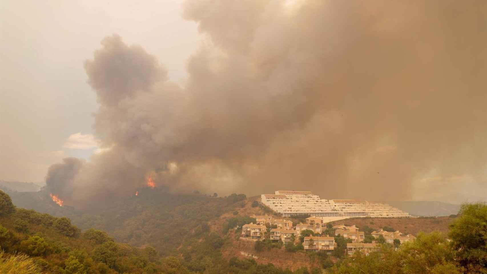 Una imagen del incendio de Sierra Bermeja (Málaga).