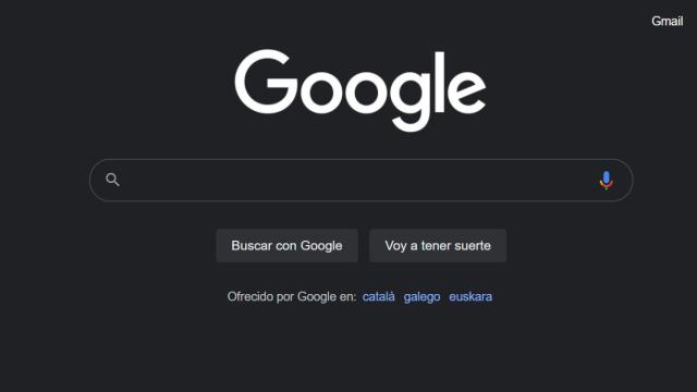 El modo oscuro en el buscador de Google