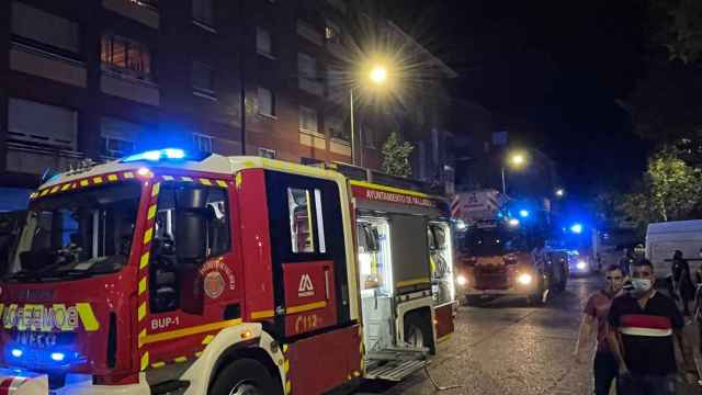 Bomberos de Valladolid en un incendio