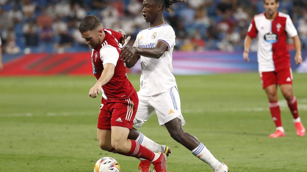 Eduardo Camavinga en el partido de su debut contra el Celta