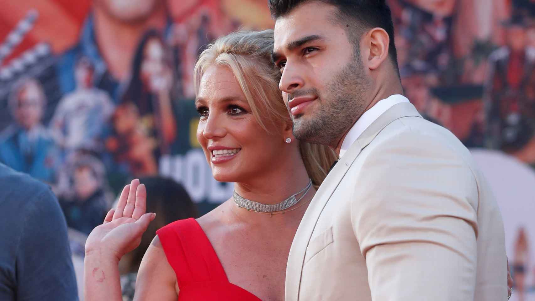 Britney Spears junto a su prometido Sam Asghari.