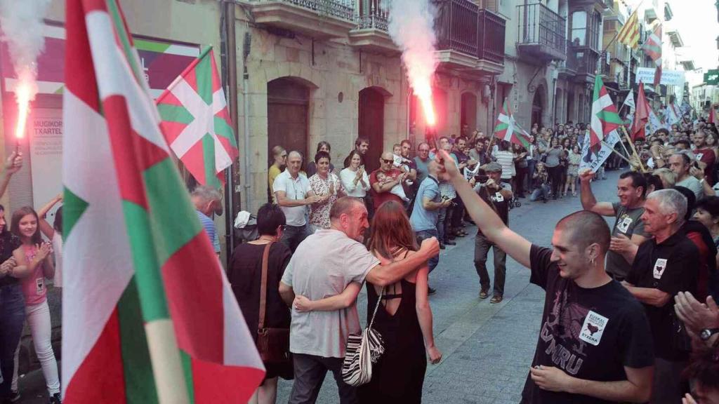 Un 'ongi etorri' en el País Vasco.