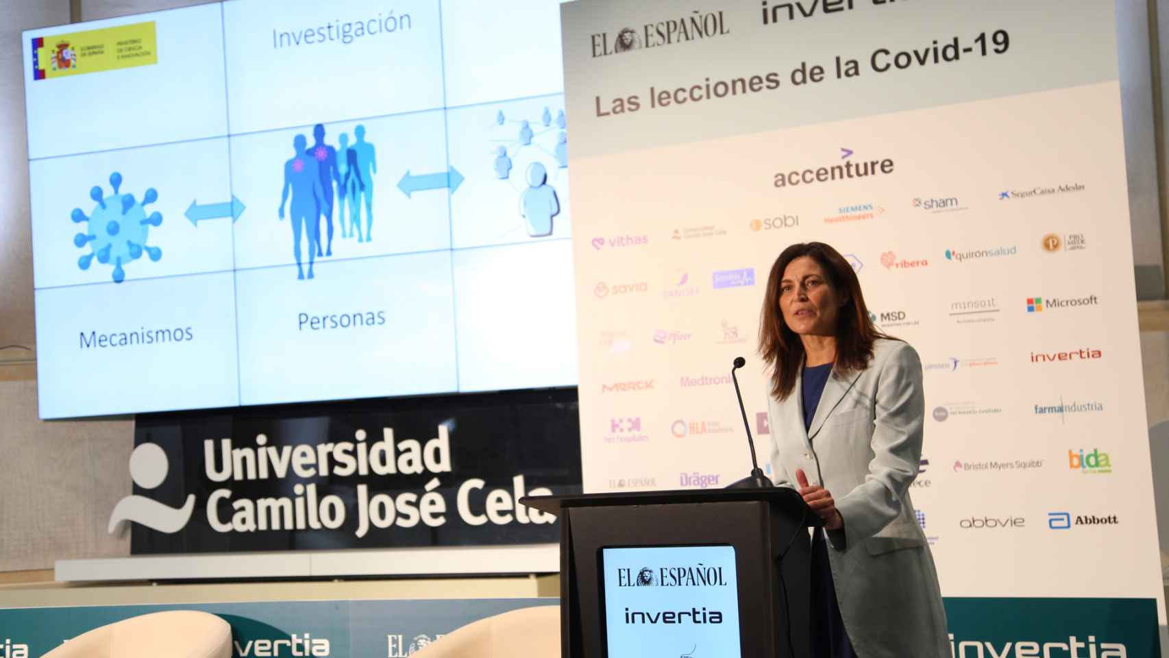 Raquel Yotti, secretaria general de Investigación, durante su intervención en el 'II Simposio Observatorio de Sanidad' de EL ESPAÑOL.