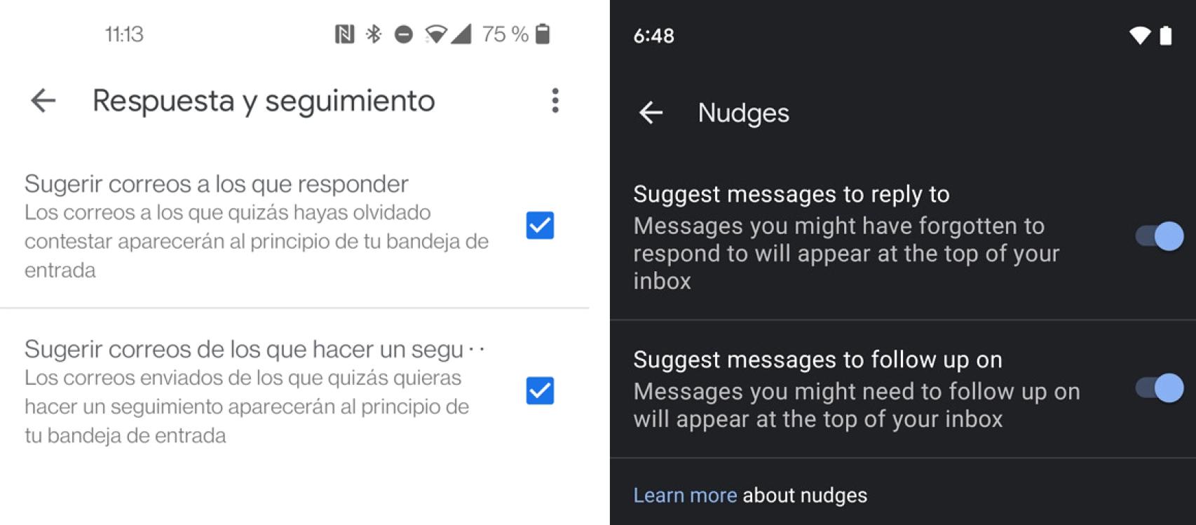 Seguimiento en Gmail / Implementación futura en Mensajes