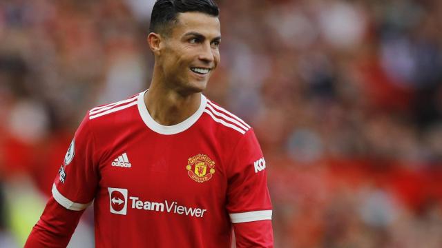 Cristiano Ronaldo, en un partido del Manchester United en la temporada 2021/2022