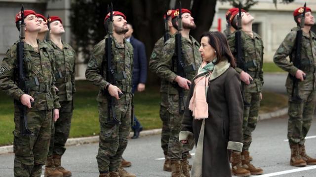 Imagen de archivo de Margarita Robles en la Academia de Infantería de Toledo. Foto: Óscar Huertas