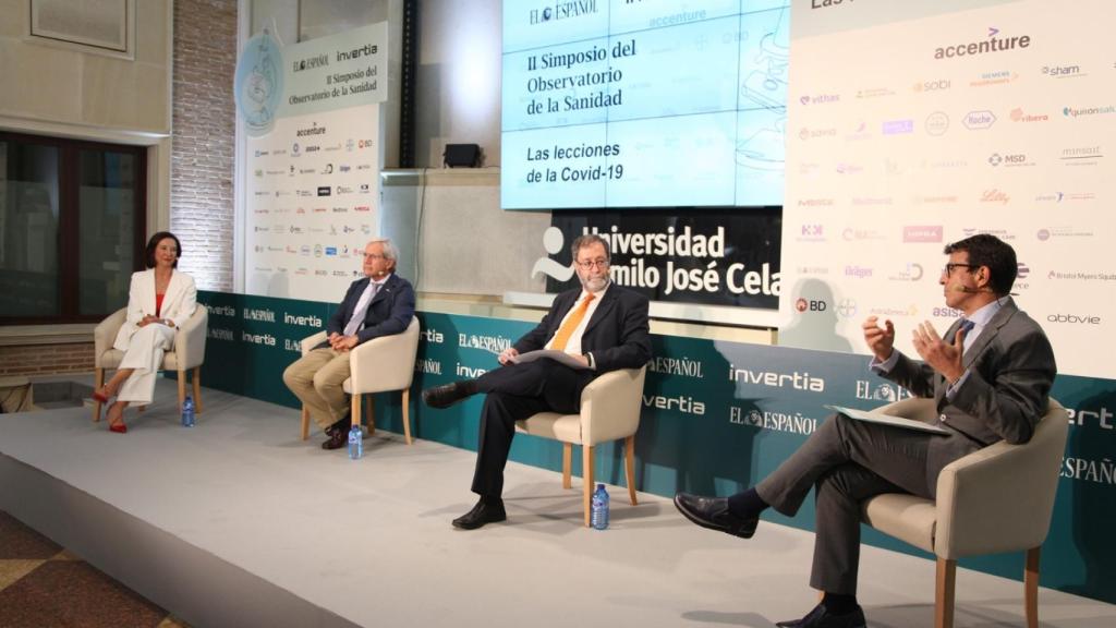 Raquel Martínez, Salvador Tranche, Francisco López Muñoz y Luis Carlos Blesa.