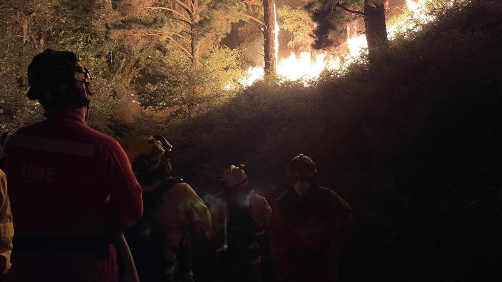 Imágenes desde dentro del incendio de Málaga.