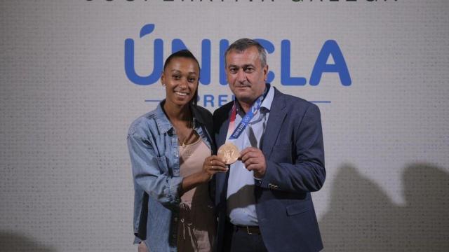 Ana Peleteiro en un evento en la sede de CLUN.