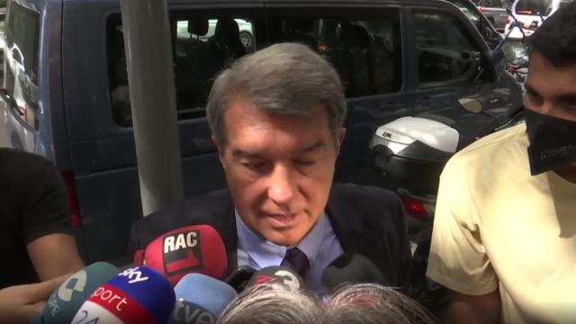 Joan Laporta, en la comida de directivas previa al partido entre el Barça y el Bayern Múnich