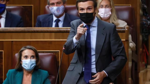 Casado, en la sesión de control al Gobierno.