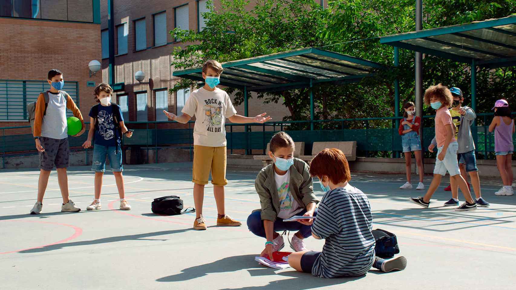 Un grupo de niños en una campaña contra el 'bullying'.