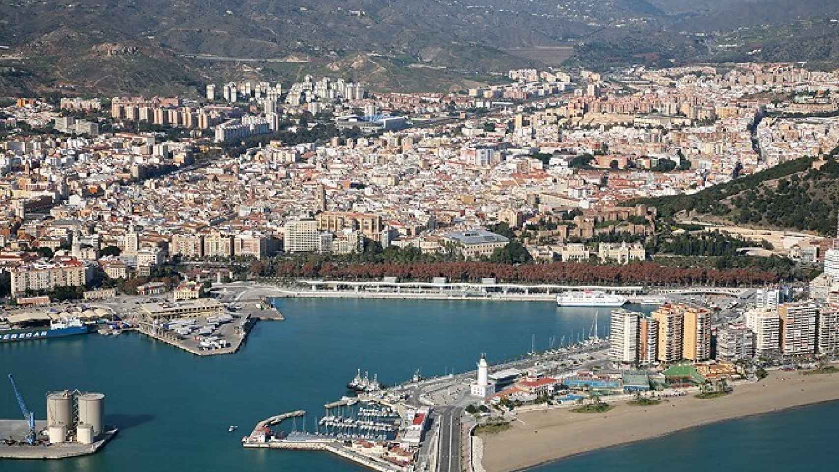 Vista del Centro Histórico de Málaga.