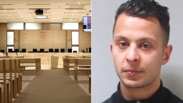 Sala en la que están siendo juzgados Salah Abdeslam y el resto de acusados por los atentados de París.