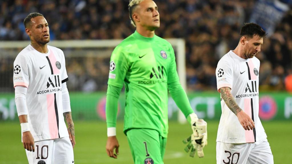 Neymar, Keylor Navas y Messi, cabizbajos