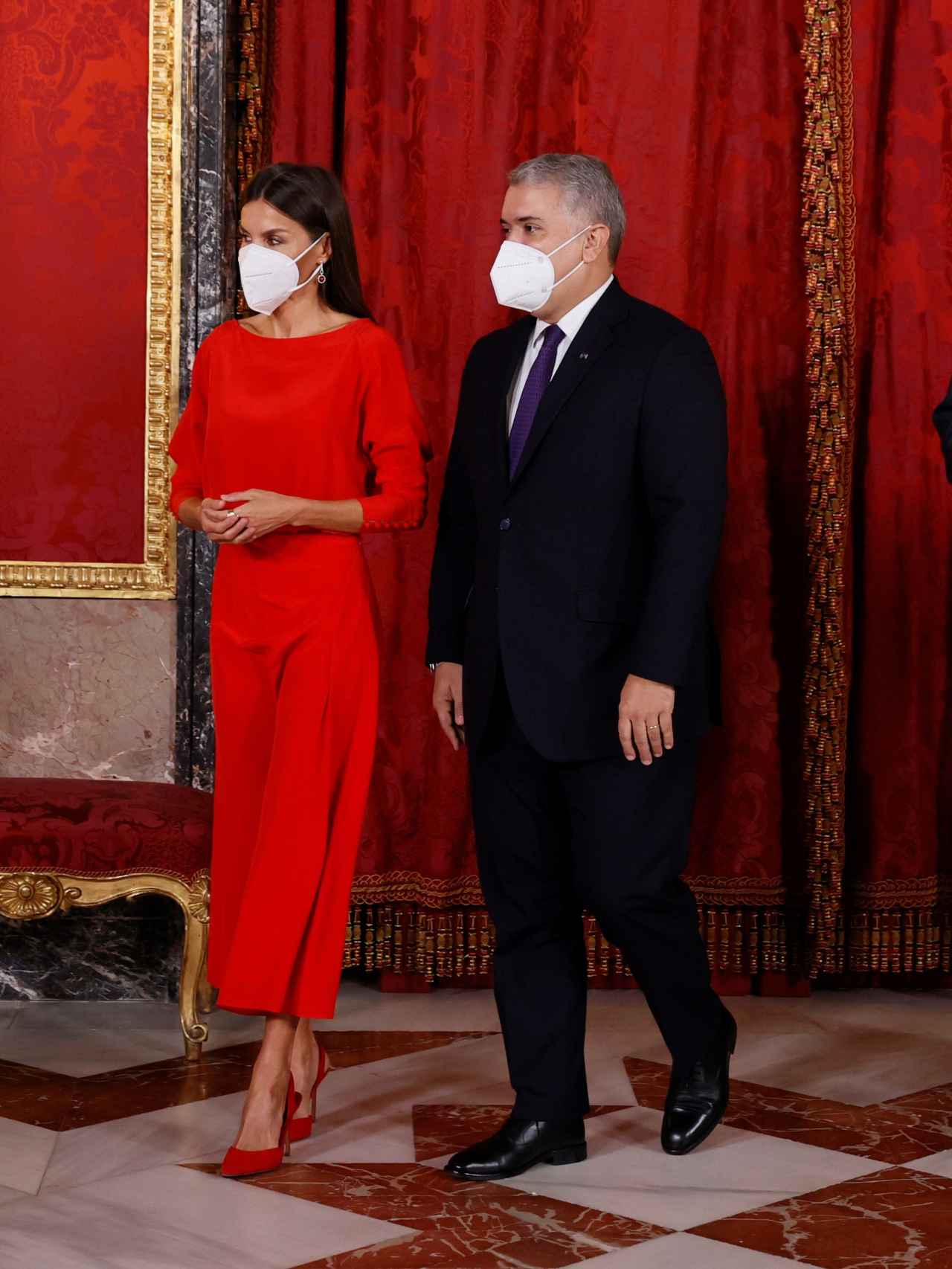 La reina Letizia junto al presidente de Colombia, Iván Duque Márquez.
