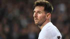 Messi en su debut en Champions con el PSG