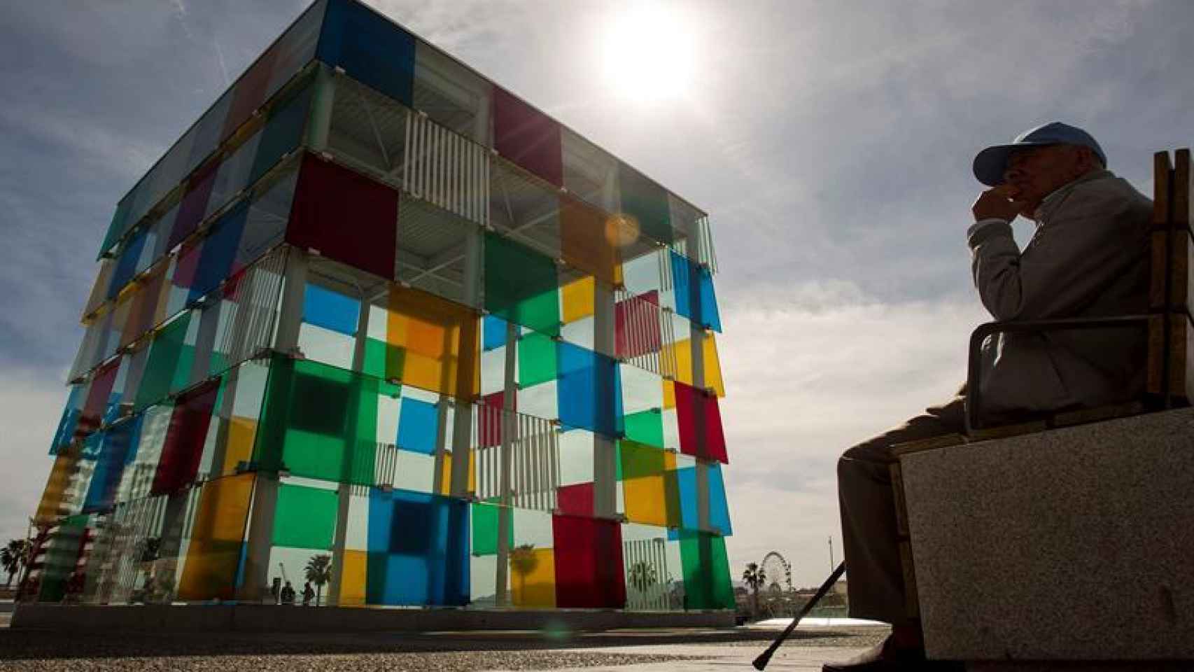 Vista exterior del Centro Pompidou de Málaga.