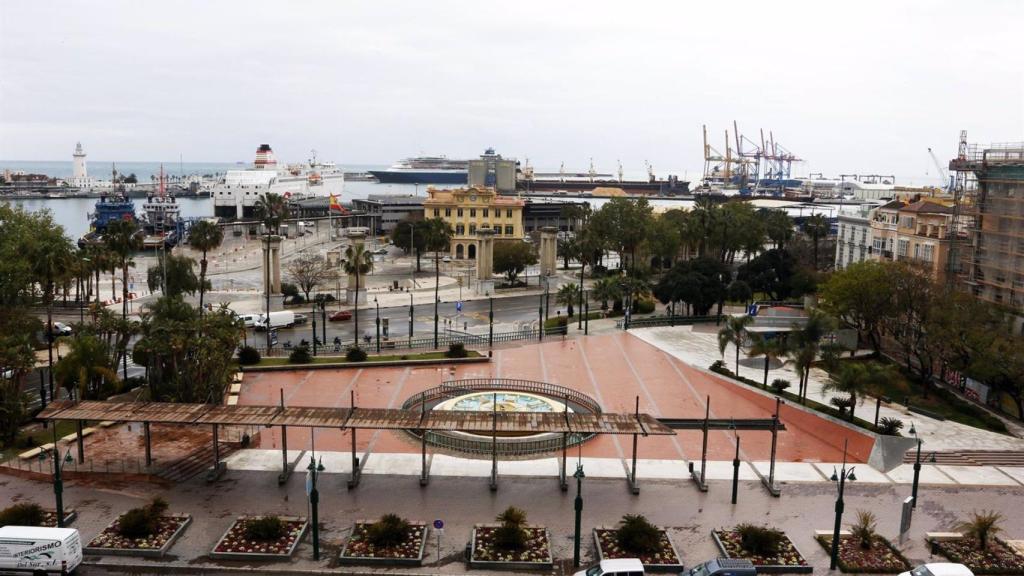 Imagen de la Plaza de la Marina de Málaga.