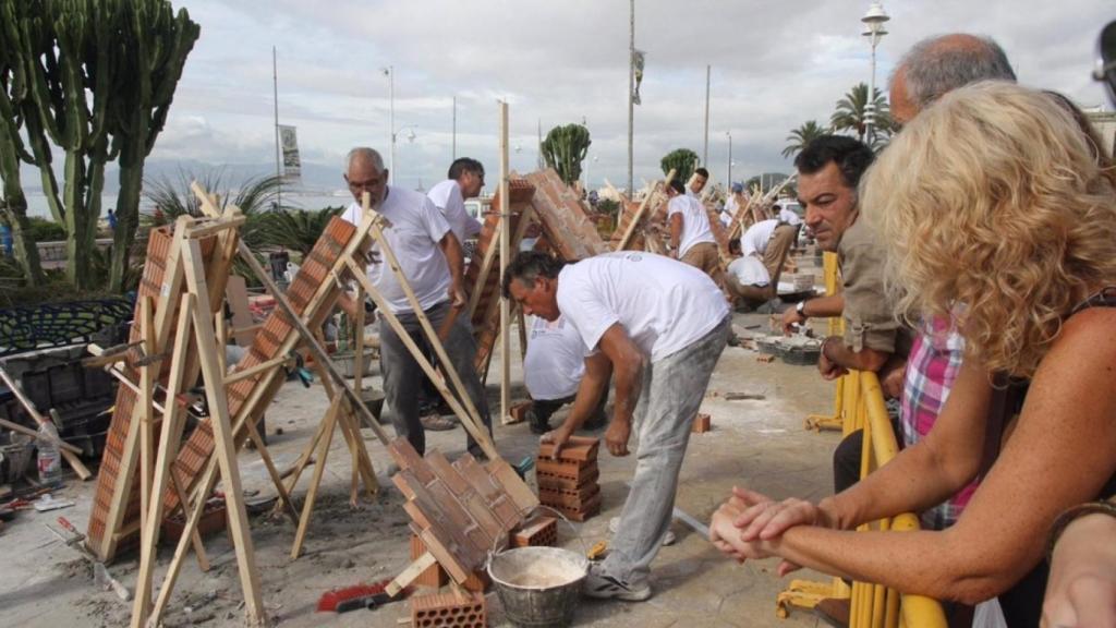 Una imagen del Concurso Nacional de Albañilería de la Peña El Palustre.