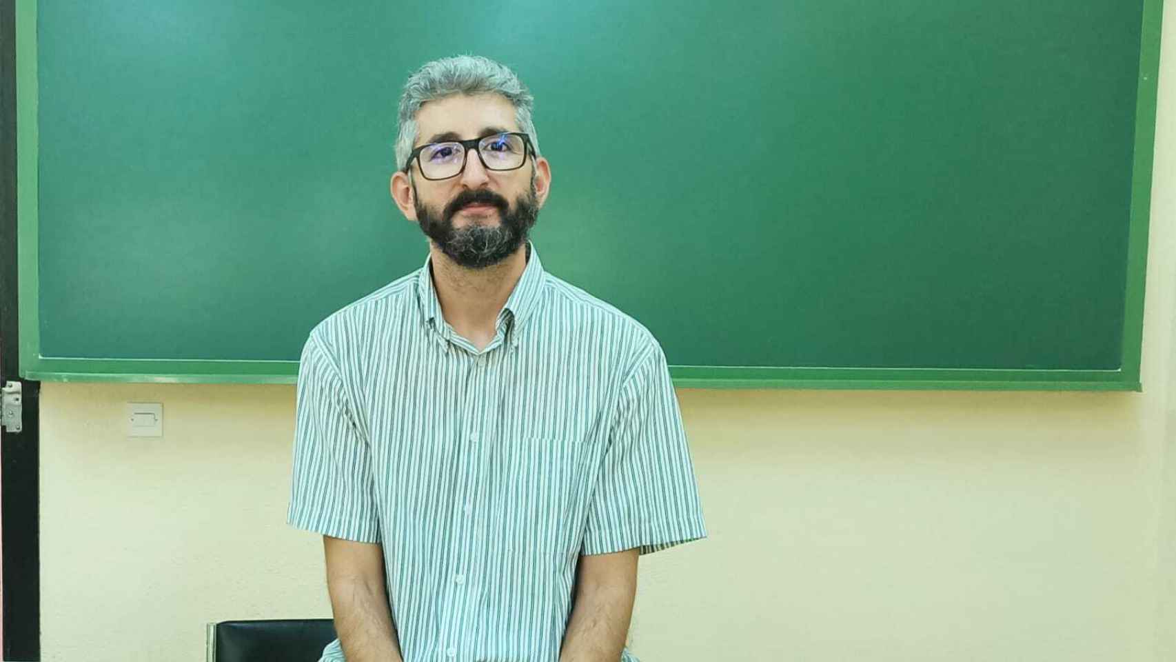 Borja Delgado, profesor de Biología y Geología del IES África, en Fuenlabrada, Madrid.
