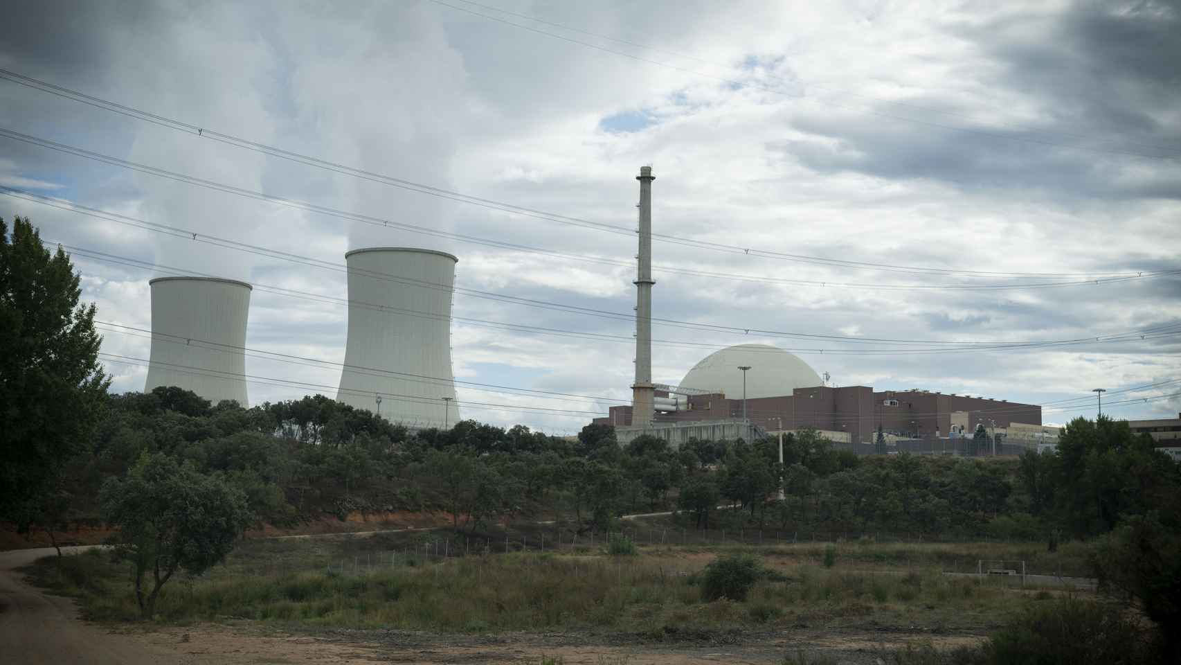 Una de las entradas a la central nuclear.