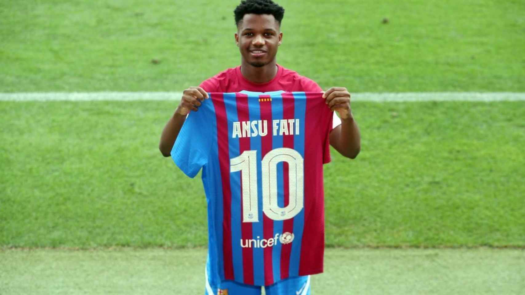 Ansu Fati, con el número '10' del Barça