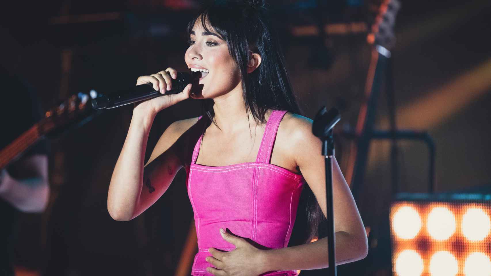 Aitana Ocaña, durante un concierto en Madrid.
