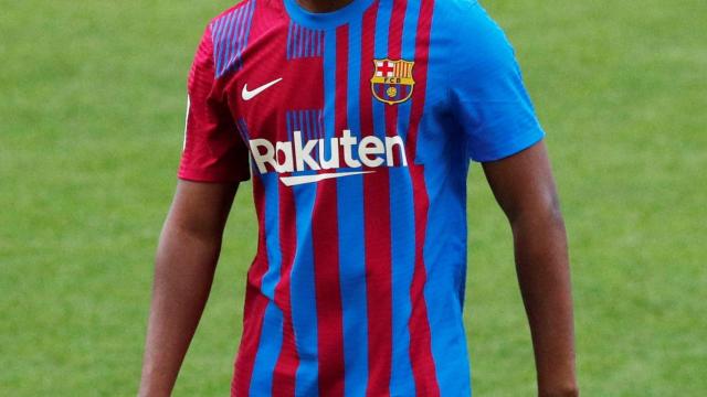 Ansu Fati, durante la presentación de la temporada del Barça