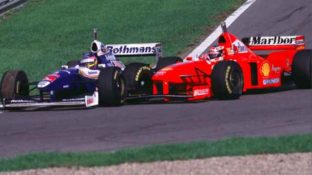 Jacques Villeneuve y Michael Schumacher en el Gran Premio de Europa 1997 en Jerez