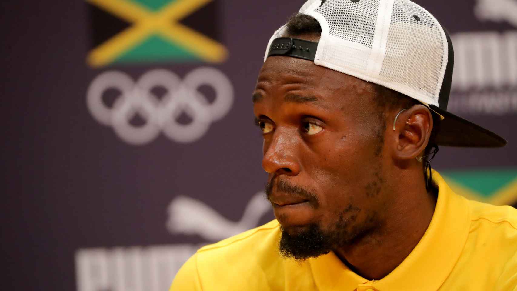 Usain Bolt, durante un acto en Jamaica