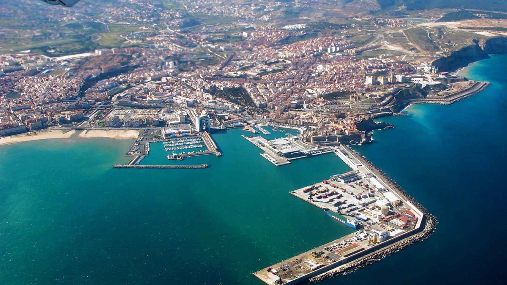 Vista aérea de Melilla.