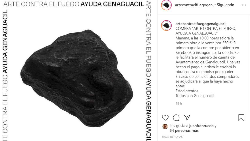 La imagen del proyecto solidario 'Arte contra el fuego'.