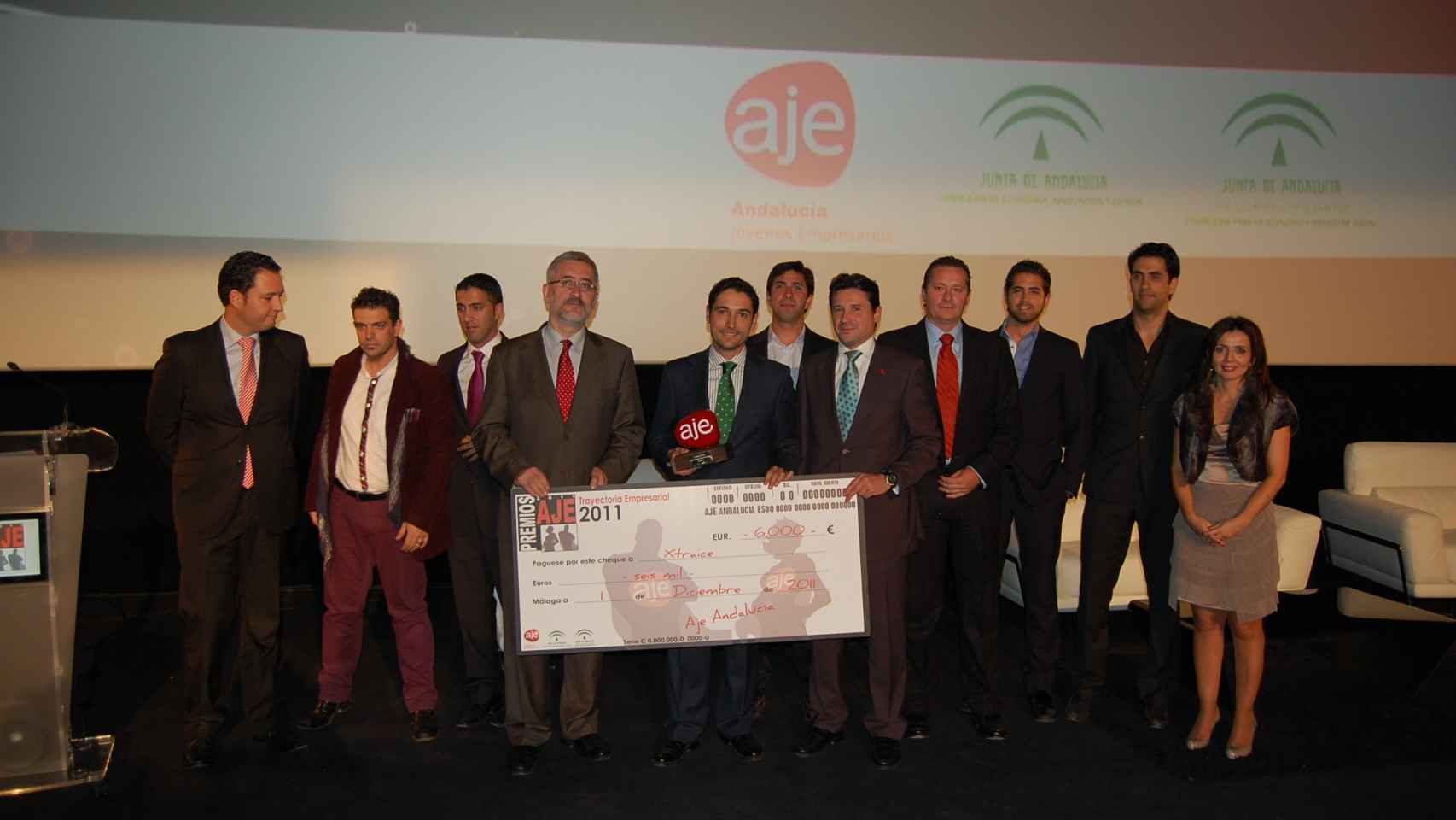 La última vez que se celebraron los premios de AJE Andalucía en Málaga, en 2012