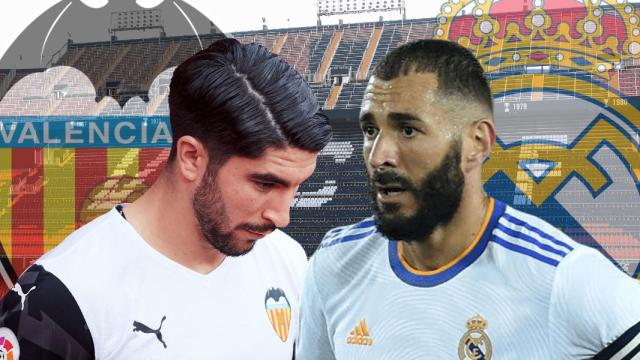 Carlos Soler y Karim Benzema, en un fotomontaje