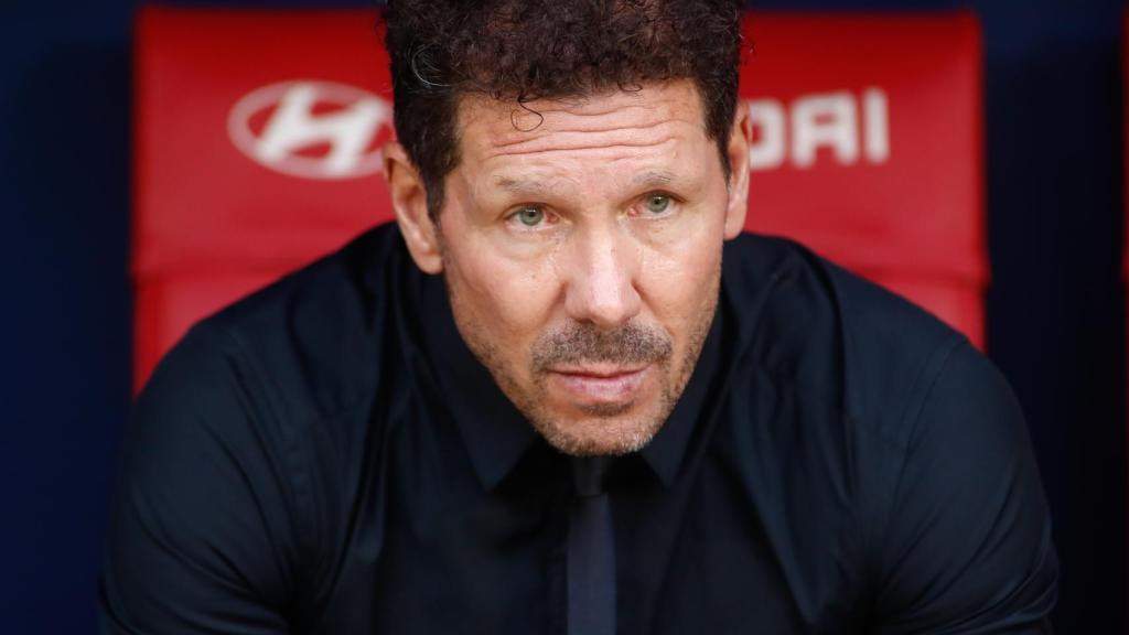 Diego Pablo Simeone, durante el Atlético de Madrid - Athletic Club