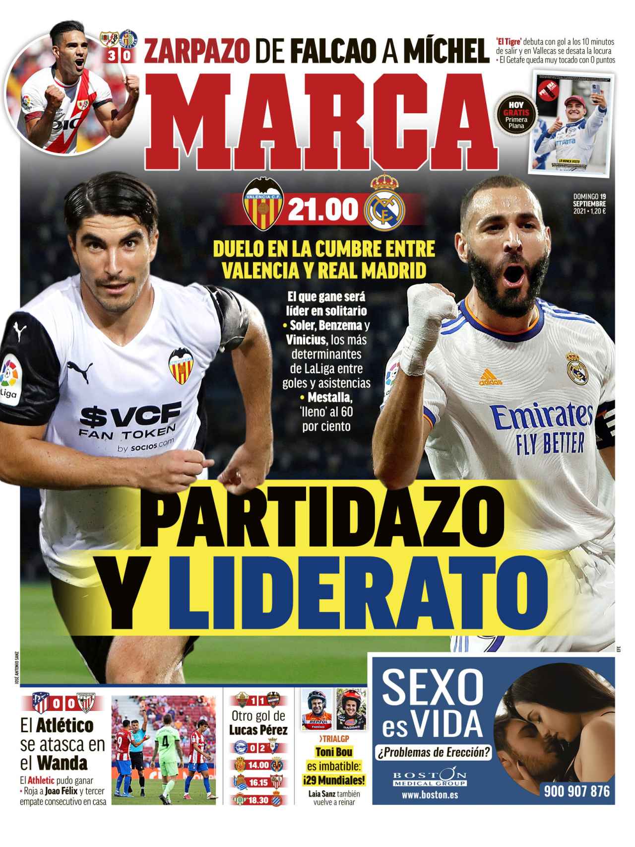 La portada del diario MARCA (19/09/2021)