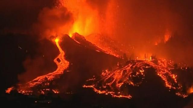 Los ríos de lava del volcán de Cumbre Vieja, en la Isla de La Palma.