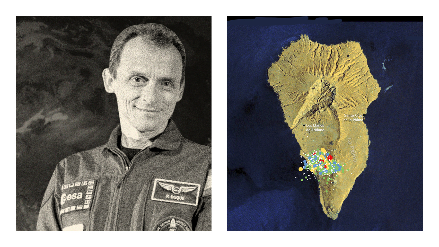 Pedro Duque  explica cómo los satélites del programa Copernicus mapean el peligro de La Palma desde el espacio