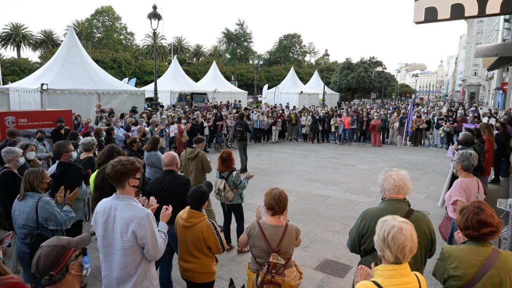 Concentración en repulsa al crimen machista registrado en A Coruña