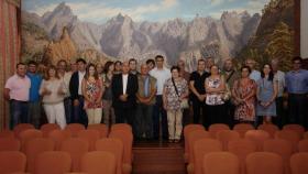Recepción oficial a la delegación coruñesa en 2011 en La Palma.