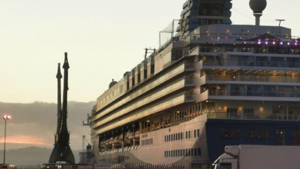 Crucero atracado esta mañana en A Coruña